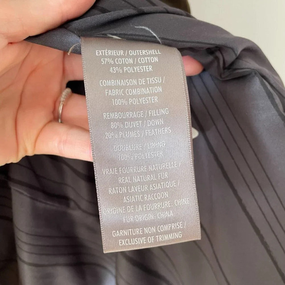 Soia & Kyo BROWN  Down Racoon Fur Hood Long Christy Parka Jacket Coat Sz S - Picture 13 of 13
